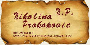 Nikolina Prokopović vizit kartica